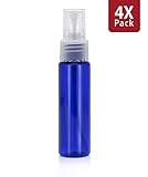 MyGadget 4x Sprühflasche 30ml leer - Reiseflaschen Set Parfümzerstäuber durchsichtig Spray Flasche nachfüllbar Parfüm / Öl Beauty Zerstäuber - B