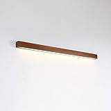 YXNKK LED Holz Wandlampe, Hölzerne Linie Wandleuchten Innen Beleuchtung Wand Lampen Bett Lesen Wandbeleuchtung Bad Spiegelleuchte Wohnzimmer Dekorative Wandleuchte fur Schlafzimmer Flur,A,80CM 16W