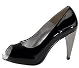 Ashley Brooke Peeptoes Pumps Lacksynthetik in Schwarz Gr. 36