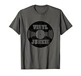 Vinyl Junkie T-Shirt - Retro Schallplatte DJ Geschenk T-S