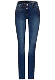 Cecil Damen 373790 Style Scarlett Loose Fit Jeans, Mid Blue Wash, 30W / 30L