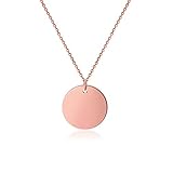 Good.Designs Coin Kette mit Anhänger I Damen Kette mit Plaettchen rosegoldene Kette rosegold rosa goldkette rose kettegold damenkette frauenkette women damenhalsk