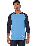 Champion Herren Raglan Baseball T-Shirt, Hellblau/Marineblau,