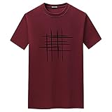 T-Shirt Herren Oversize Drucken Rundhals Tops Herren Moderner Hip Hop Style Shirt Herren Work Lässig Party All-Match Kurzarm Shirt Herren Komfortabel Mode T-Shirt H