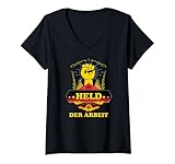 Damen Held der Arbeit -Ostalgie Shirt DDR Symbol Retro Vintage T-Shirt mit V