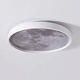 Ksovv 48W Wohnzimmerlampe Mit Fernbedienung, Dimmbar Deckenlampe Weiß Runde Beleuchtung Wohnzimmer Schlafzimmer Büro LED Deckenleuchte, Eisen Und Kunststoff, Ø48 cm [Energieklasse A]