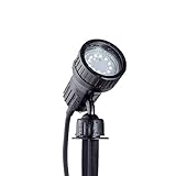 B.K.Licht I LED Gartenstrahler I Pflanzenstrahler inkl. 3W GU10 I 250Lm I 3.000K warmweiß I IP44 I schwenkbar I Außenleuchte I Wegbeleuchtung I Gartenbeleuchtung I Farbfilter I Schw