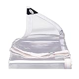 AMDHZ wasserdichte Klare Plane Transparent Plane Wasserdicht Weich-PVC Klarer Vorhang Plane Outdoor Winddichter Sonnenschutz Heimfenster (Color : Transparent, Size : 1.8x5m)