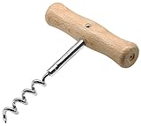 Fackelmann Korkenzieher, Weinöffner in schlichtem Design, hochwertiger Korkenheber mit Holzgriff (Farbe: Silber/Braun), Menge: 1 Stück