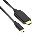 Kovake 5 Fuß 4K USB-C auf HDMI Kabel, Vergoldete Adapterkabel USB 3.1/Thunderbolt 3 Typ C bis HDMI, Schwarz (4K*2K, 30Hz)