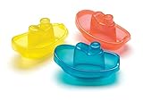 Playgro Badeboote, 3 Stück, BPA-frei, Ab 6 Monaten, Bright Baby Boats, Blau/Rot/Gelb, 40146