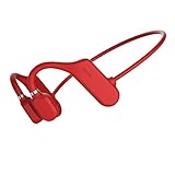 Knochenleitungskopfhörer Wireless Bluetooth 5.0 Kopfhörer Ohrhaken Komfortables Ipx6 wasserdichte Sport-Headset Mit Mikrofon(Color:rot)