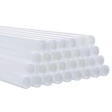 LIHAO 30 x Dübelstangen Kunststoff Tortenstützen 24 cm Kuchenstützen Weiß für Gestuften Kuchenbau und Kunst Handwerk (Mehrweg)