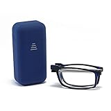 KoKoBin Faltbare anti-blaue Lesebrille Sehnhilfe für Damen und Herren Lesehilfe mit Hartschalen-Etui zusammenklappbar Lesebrillen(Blau，+1.5)