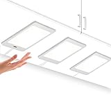 LED Küchenunterbauleuchten Schrankleuchten Flach mit Berührungsloser Sensor Schalter Hohe Helligkeit 450Lm/ Lampe Beleuchtung Neutralweiß 4000K 3er 5W Lampen und 1er Netzteil von Enuotek