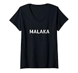 Damen Malaka I Lustiger griechischer Spruch T-Shirt mit V