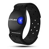 LIVLOV V9 Herzfrequenzmesser Armband - ANT+ Bluetooth Herzfrequenz Armband, Wiederaufladbar IP67 Wasserdichter Optisch Herzfrequenz-Sensor Kompatibel mit Polar Wahoo Garmin Zwift (40.00)