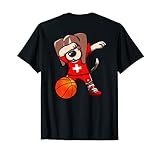 Dabbing Beagle Dog Schweiz Trikot Schweizer Basketball Fans T-S
