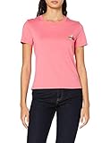 Tommy Jeans Damen Tjw Chest Mountain Tee Hemd, Glamour Pink, S