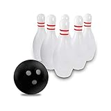 WERTYU Bowling-Set Riesiger Aufblasbarer Bowling-Set for Kinder Im Freien Rasen Gartenspiel for Familie Jumbo Pins 16'B