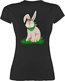 Ostern - Osterhase - XL - Schwarz - Hase - L191 - Tailliertes Tshirt für Damen und Frauen T-S