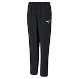 Puma Kinder teamRISE Sideline Pants Jr Jogginghose, Black White, 128