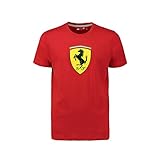 Ferrari Herren Classic T-Shirt Badge rot, M