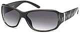 Poquitos Sonnenbrillen Sonnenbrille Damen elegant modern stylisch retro vintage Cat-Eye Stil mit Strasssteinen und Polycarbonat-Gläser (PQBS201, schwarz)