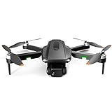 Drohne RG101 GPS 4K High-Definition-Dual-Kamera 5G WiFi Drohnen Fernbedienung Entfernung 1200 Meter, Bürstenlosen Motor Faltbar Drehflügler Quadcopter (Accessories : One Battery, Color : Black)