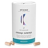 ahead DEEP SLEEP | Melatonin Kapseln mit pflanzlichen Wirkstoffen & Magnesium für die Nacht - 90 hochdosierte Tabletten als Monatsvorrat - Vegan - Natürliche Einschlafhilfe für Erw