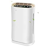 Luftreiniger für Zuhause, großer Raum-True Hepa Filter mit UV- und Auto-Modi, entfernt Allergien, Staub, Rauch und Gerüche (weiß)