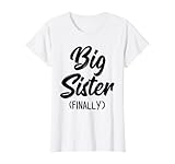 Big Sister Finally Shirt Girls Kids Toddlers Big Sister 2021 T-S