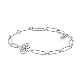 Pandora Rosenblüten Kettenarmband aus Sterling Silber mit Zirkonia, Größe: 16cm, 599409C01-16