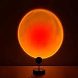 Sunset Lamp, Sunset Projection Lamp,Sonnenuntergang lampe,USB LED Projektor Lampe Licht, Projektor Lichter 90 ° Drehung Romantische Visuelle Stimmungslampe Beleuchtung Schlafzimmer Deko (Sunset Red)