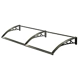 Vordach Haustür, Haustürüberdachung, mit schwarzer Halterung vordach, Fenstertürabdeckung für Regen-Schnee-Sonnenlichtschutz (Size : 60×80cm)