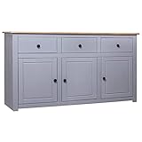 Anrichte Sideboard Mehrzweckschrank Highboard Schubladenkommode Flurschrank, für Diele, Wohnzimmer Esszimmer Diele, Grau 135 x 40 x 80 cm M