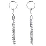LAURITAMI 1 Paar 14G Nippelringe mit Anhänger Piercing Klemmkugelring Brustwarze Ring 14mm Intimpiercing Nippelpiercing