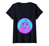 Damen Professional Pets Entrepreneur Cat Petrol/Lavendel T-Shirt mit V