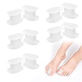 10Stück Gel Zehenspreizer Hallux Valgus Korrektur Set, Silikon Weich Zehentrenner Großer Zeh Bei Spreizer Zehenteiler Einzeln Zehenschutz Abstandhalter Toe Separator für überlappende Zehen Komfortab