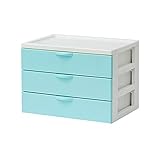 Schreibtisch Organizer Desktop Organizer Kunststoff 3-Schublade Desktop Aufbewahrungsbox Home Office Desktop-Datei Aufbewahrungsbox Stapelbare Schubladen Organizer Container Desktop Schubladenbox