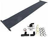 well2wellness® Eco Solar Set Pool Solarmatte Solarheizung 'Power' 6,0 x 0,6 m Plus 15-teiliges Bypass-S