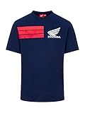 HRC Offizielles MotoGP 6 Racing 3 Stripes T-Shirt - Blau - M