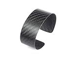 Aviacompositi-Carbonikon Herren-Armband aus Karbonfaser, matt, Breite 30 mm, Handgelenk 17-19