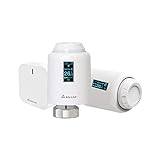 SALCAR Smart Home Heizkörperthermostat-Set TRV602 Kompatibel Amazon Alexa & Google Assistant Programmierbarem Thermostat mit OLED-Display Tuya ZigBee Smartes Heizkörp