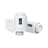 SALCAR Smart Home Heizkörperthermostat-Set TRV602 Kompatibel Amazon Alexa & Google Assistant Programmierbarem Thermostat mit OLED-Display Tuya ZigBee Smartes Heizkörp