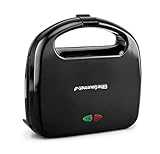 Elite Gourmet ESM-2207 Maxi-Matic Sandwich Panini Maker Grillkäsemaschine Thunfisch Schmelzen Omelets Antihaft-Oberfläche, 2 Scheiben, schw