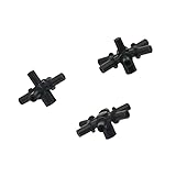 Schlauchgelenk-Anschluss-Kit 6mm Schnittstelle 5 Way 6 Way 7 Wege Garten Wasseranschluss mehrerer Gelenke Kreuzanschluss Schlauch Verteiler Bewässerung Zubehör 10 stücke (Color : Black)