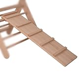 GOODEX Rutschbrett Hühnerleiter Rutschrampe Kletterrampe Rutsche für Klettergerüst Kletterdreieck Sprossendreieck nach Pikler Montessori massives Holz 100% ECO Made in Germany