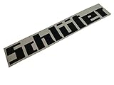 Schlüter Schriftzug schwarz, Haubenaufkleber Sticker Beschriftung Deko. Zum Oldtimer Restaurieren von Lack, Verkleidung. Schlepper Emb