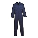 Portwest Euro Work Polykatoen Overall, Blau Navy, S